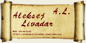 Aleksej Livadar vizit kartica